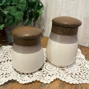 SIERRA STONEWARE Gorgeous set of two (2) vintage Japanese stoneware